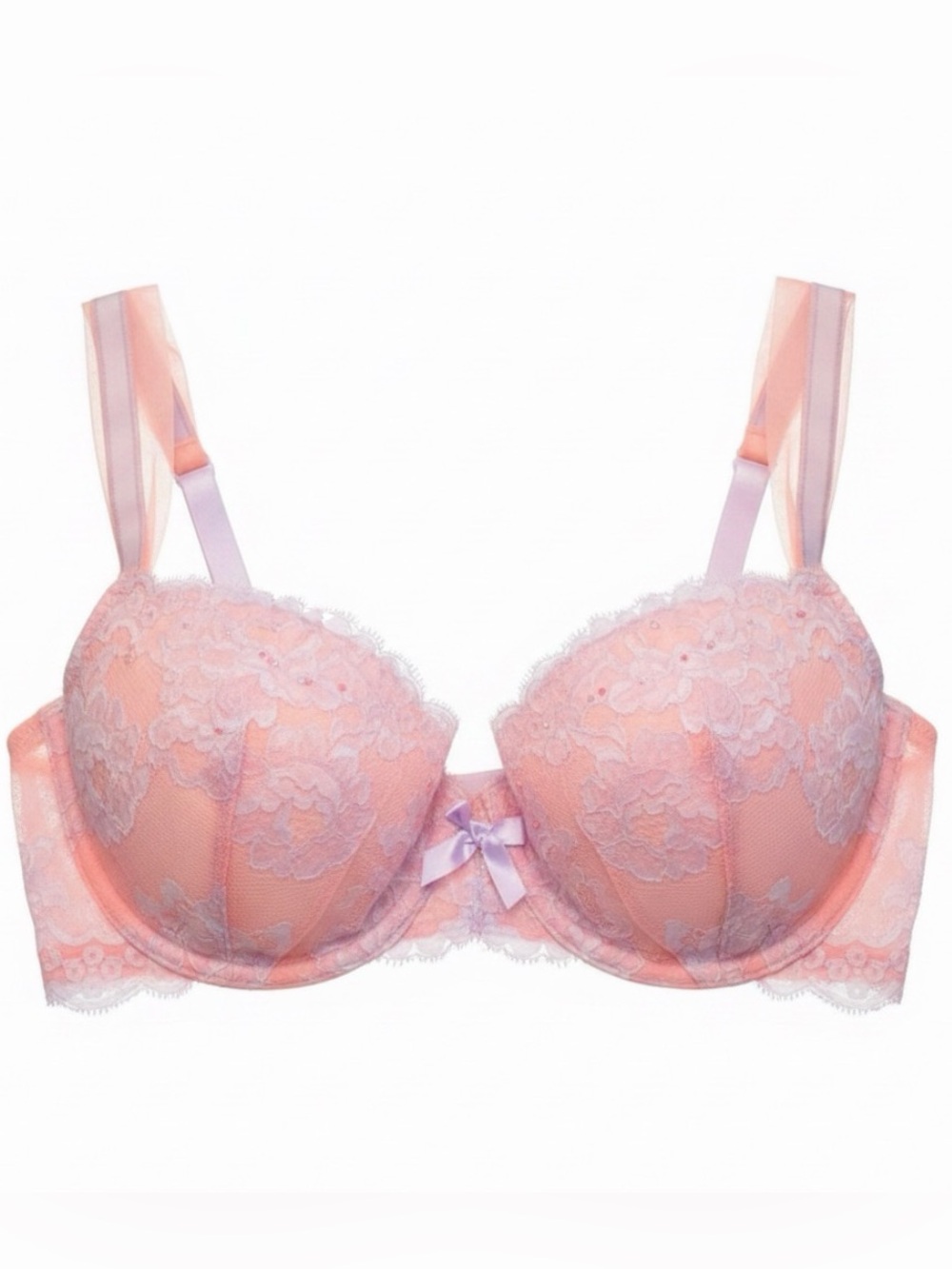 Victoria's Secret Very Sexy Swarovski Crystals Embellished Unlined Demi Bra 36D